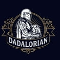 thumbnail image 2 of Women's Star Wars: The Mandalorian Grogu and Din Djarin Dadalorian Banner Sketch  Graphic Tee Navy Blue Large, 2 of 4