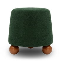 Jaine Forest Green Boucle Stool