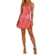 thumbnail image 4 of INSPIRE CHIC Vestido de playa sin mangas de verano con tirantes de espagueti y cuello cuadrado para mujeres, L Rosa, 4 of 6