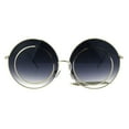 thumbnail image 2 of Womens Retro Round Luxury Hippie Circle Lens Sunglasses Smoke, 2 of 4