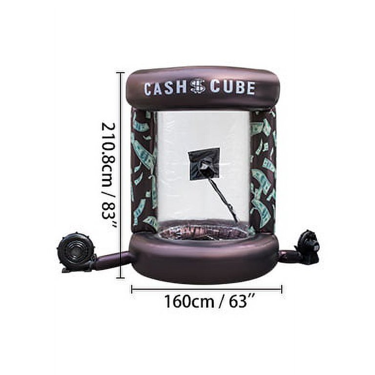 VEVOR Inflatable Cash Cube Booth with Two Blowers, Quick Inflated 