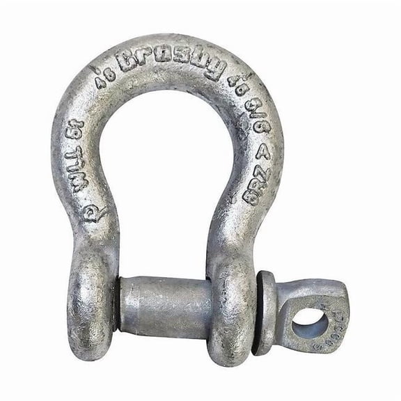 Crosby Shackle,1 in.,25,000 lb.,Screw Pin 1017582