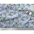 thumbnail image 3 of Soimoi Poly Georgette Fabric Eye,Dot & Peacock Feather Print Fabric by The Yard 52 Inch Wide, 3 of 4