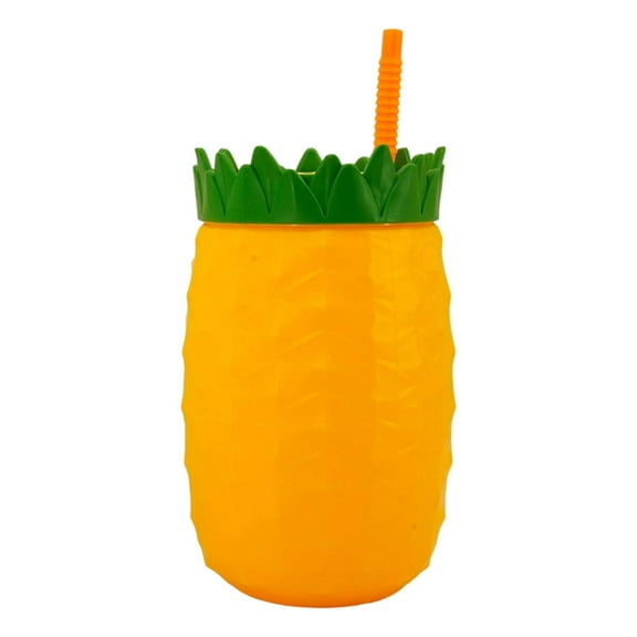 Summer Fun Tropical Hawaiian Tiki Party Cool Gear 64oz. Pineapple Tumbler With Straw Includes 1 Tumbler
