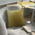 thumbnail image 3 of Throw Pillow Covers 18x18 Inch Set of 4, Corduroy Ribbed Decorative Square Pillowcases, Farmhouse Holiday Cushion Covers for Couch Sofa Living Room Bedroom Outdoor Home Decor, 3 of 5