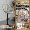 thumbnail image 5 of Hawsaiy Bar Stools Set of 2, Modern Swivel Bar Chairs with Mid Back and Adjustable Seat Height,Gray, 5 of 12