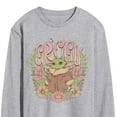 thumbnail image 3 of Star Wars - The Mandalorian Grogu Floral Oversized - Men's Long Sleeve Graphic T-Shirt, 3 of 5