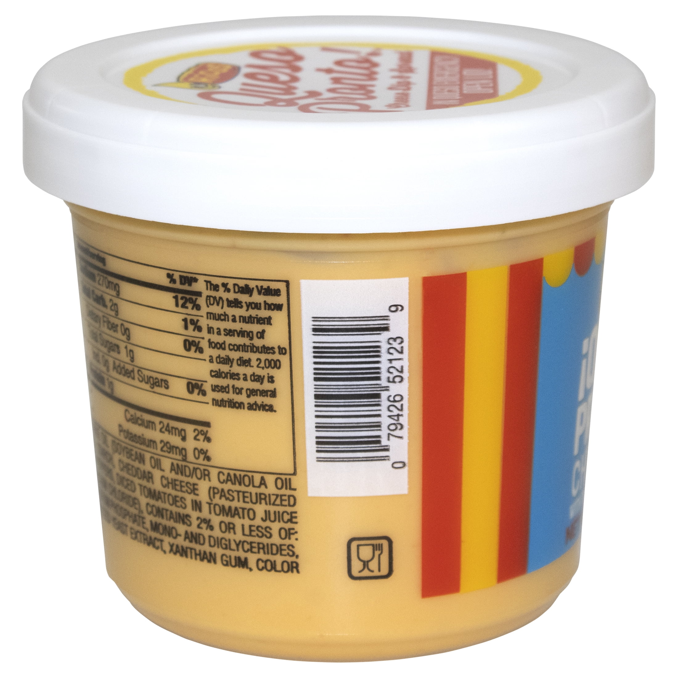 Ricos® Queso Pronto Medium Yellow Cheese Dip & Spread with Tomato and Jalapeno, 15 oz Tub, Shelf-Stable