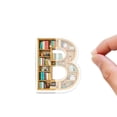 thumbnail image 4 of 26 Letter Acrylic Keychain,Mini Bookshelf Pattern Letter Pendant,Colorful Versatile Hanging Accessory Personalized Key Bag Car Rearview Mirror Party Favors Gift for Book Lovers Daily Accessory, 4 of 5