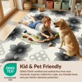 thumbnail image 4 of Design&I 5'x7' Washable Area Rug Snag-Free, Skid-Resistant Black Gray Farmhouse Abstract Floral Modern Watercolor Style with Interlocking Accents for Dining Room, Under Table, Home Office, 4 of 7