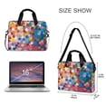 thumbnail image 3 of FORMRS 16" Laptop Bag Carrying Sleeve Case with Handle Travel Shoulder Briefcase, Light Colorful Circles, 3 of 8