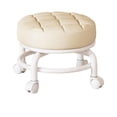 thumbnail image 2 of Wheeled Low Stool for Home Use | Rolling Shoe Stool with Casters | Multifunctional Small Seat for Sitting, Working, Sewing | Plastic and Sponge Mobile Stool for Living Room, Bedroom, 2 of 7