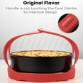 thumbnail image 3 of 2Pcs Egg Steamer Rack Anti-scalding Multi-Function Pressure Home Kitchen Cooker Sling Resistant Silicone Bakeware Home Lifter Accessories Green, 3 of 9