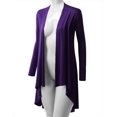thumbnail image 4 of Doublju Womens Long Sleeve Basic Hi Lo Open Front Cardigan With Plus Size, 4 of 4