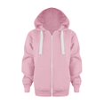 thumbnail image 2 of Caqnni Little & Big Boys Little Girls Zip Up Hoodie, Kids Full Zipper Hooded Fashion Sweatshirt Coat&jacket (A03-Pink,3-4 Years), 2 of 5