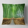 thumbnail image 2 of Designart Path to Bamboo Forest - Landscape Photography Throw Pillow - 18x18, 2 of 5