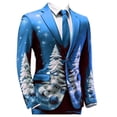 thumbnail image 1 of Boho for Mens Breasted Mens Suite Two Button Retro Ethnic Mens Suit Set Style Suits Open Front Prom Suit Business Casual Jacket, 1 of 3