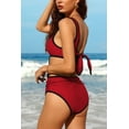 thumbnail image 5 of BeautyIn Women Cutout Monokini Soild Swimsuit Stretchy Bathing Suit 1 piece, 5 of 6