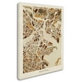 thumbnail image 2 of Trademark Fine Art "Boston MA Street Map Brown" Canvas Art by Michael Tompsett, 2 of 3