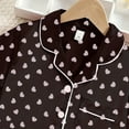 thumbnail image 5 of MHZLDYZ Cute Summer Outfits for Girls 10-12 Girls Summer Love Printed Short Sleeve Shirt Homewear Tops Shorts 2 Pcs Outfits Set(Black,11Y), 5 of 6