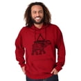 thumbnail image 5 of Spiritual Animal Elephant Triangle Hoodie Sweatshirt Women Men Brisco Brands 4X, 5 of 6