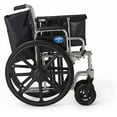 thumbnail image 4 of Medline Extra-Wide Wheelchair, 20" Wide Seat, Full-Length Arms, Swing Away Footrests, Chrome Frame - Bariatric, 500 lb Weight Capacity, Mobility Aid for Enhanced Comfort and Durability, 4 of 7