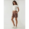 thumbnail image 2 of High Waist Pleated Lyocell Soft Touch Shorts, 2 of 4