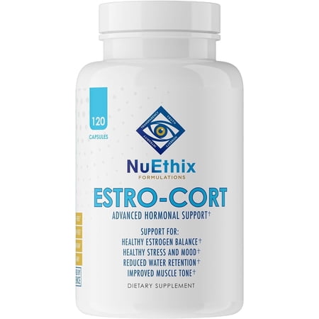 NuEthix Formulations Estro-Cort Anti-Estrogen Nutritional Support, 120 Capsules