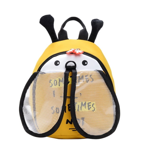 Cartoon Animal Pattern Adjustable Baby Kid Outdoor School Bag Children BackpackYellow