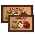 thumbnail image 2 of Kashi Home Kitchen Rug, Printed Area Rug, Durable Floor, Door Mat, Farmhouse Non-Slip Carpet Latex Backing Beautiful Design Mixed Apple 2pc Set (18X30 Rectangle & 20X40), 2 of 2