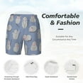 thumbnail image 5 of Lsque Mens Swim Trunks Cute Fat Cat Pattern - Bathing Suit Compression Liner - Beach Swim Shorts Swimwear - (S-3XL) - Stretch Quick Dry -X-Large, 5 of 9