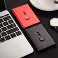 thumbnail image 5 of 2 Pack Business Card Holder, Thumb Reader Business Card Holder Sliding Business Card Holder Stainless Steel Business Card Holder Large Design (Black/R, 5 of 5