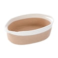 thumbnail image 3 of Cesta tejida con asa, cesta multiusos de cuerda de algodón, regalo decorativo para bebé blanco amarillo, 3 of 9