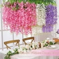 thumbnail image 2 of Wisteria Hanging Flowers, 3.6 Feet/Pcs Pink Wisteria Artificial Flowers, Fake Wisteria Flowers Garland, Hanging Wisteria Vines for Bedroom Wedding Home Party Wall Decoration, 2 of 5