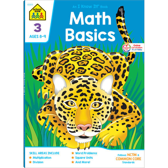 School Zone Math Basics Grade 3 Workbook