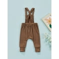 thumbnail image 4 of Franhais Girls Buttons Decor Jumpsuit, Plain Bodysuit, Wide Shoulder Straps One-Piece Clothes, 4 of 9