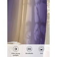 thumbnail image 6 of Sheer Curtains 63 Inch Length, Purple Ombre Semi Sheer Curtains Light Filtering Window Treatment, Modern Yellow Gradient Farmhouse Art Privacy Voile Drapes for Living Room Bedroom 52x63 Inch, 6 of 7
