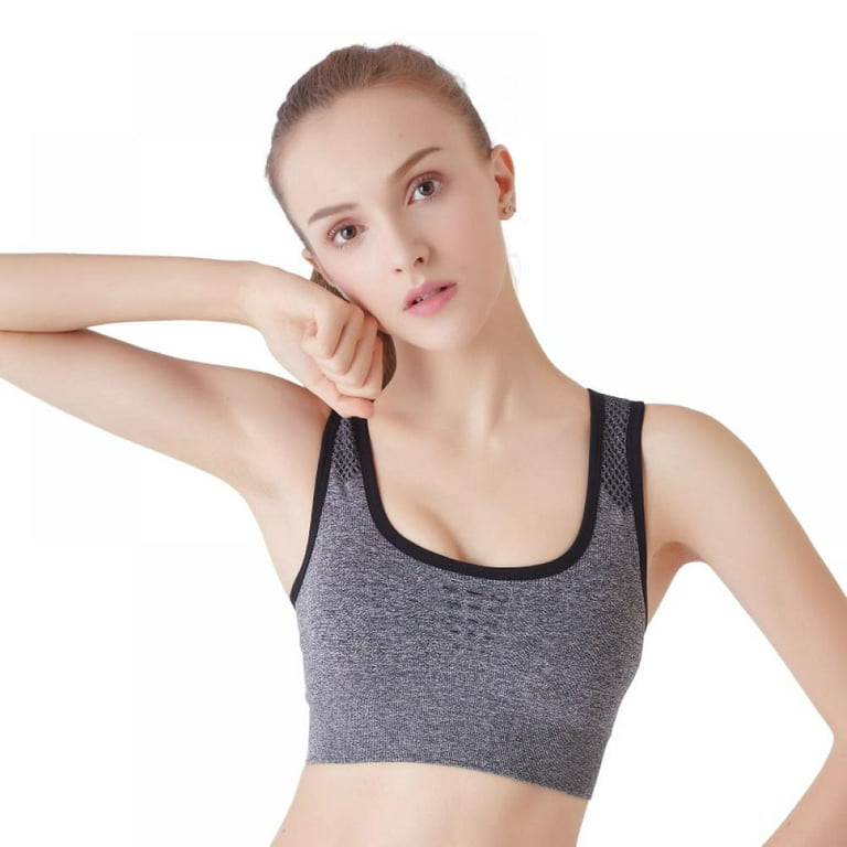 Women Backless Wirefree Sports Bra High Elastic Hollow Out Yoga Bra  High-strength Shockproof Running Fitness Bralettes 