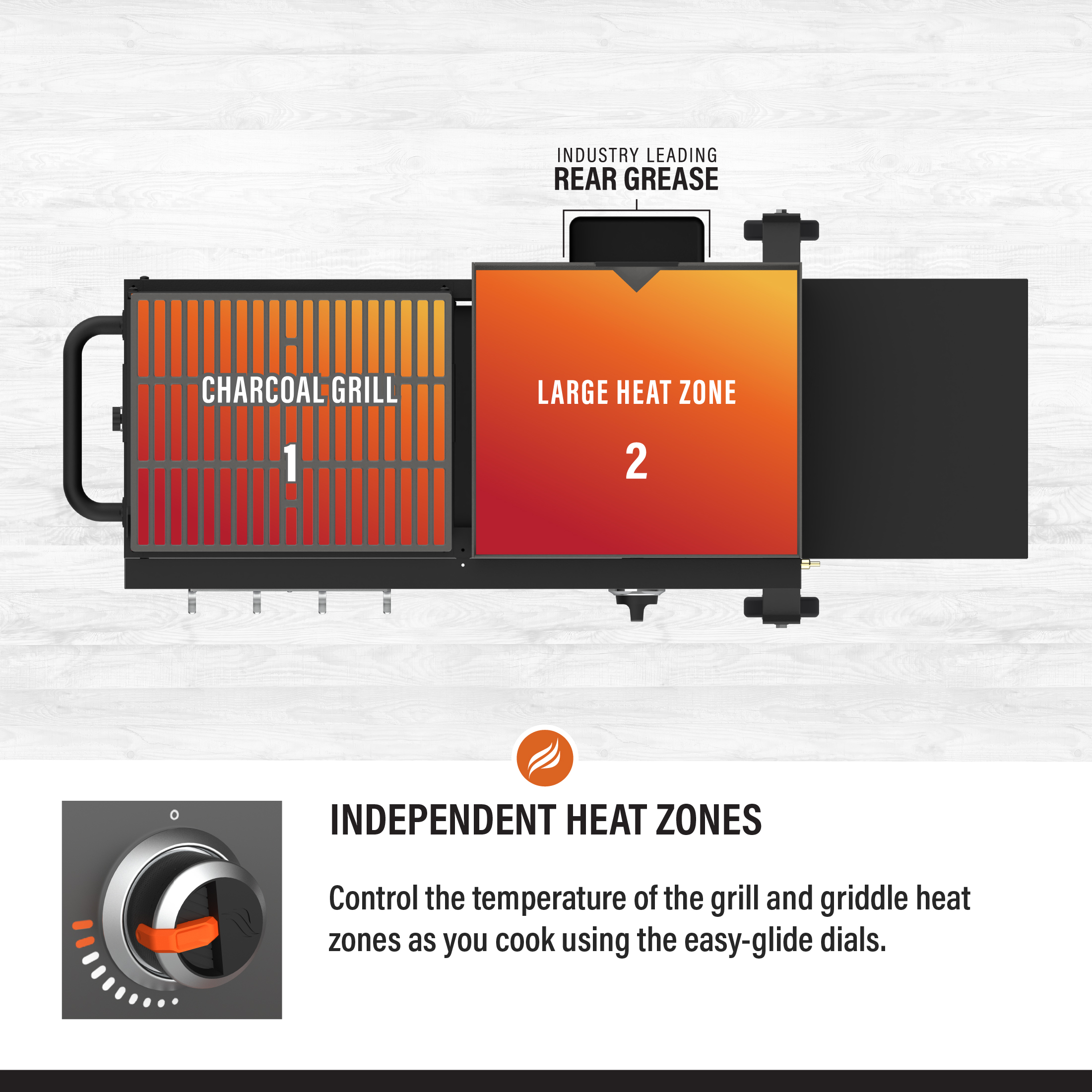 Blackstone Duo 17" Propane Griddle and Charcoal Grill Combo