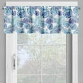 thumbnail image 2 of Ambesonne Nature Valance Pack of 2, Leaves in Shades of Blue, 54"X12", White and Multicolor, 2 of 5