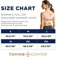 thumbnail image 2 of Tommie Copper Shoulder Support Compression Bra with Front Zipper Closure Wireless Posture Corrector & Back Support Bra UPF 50 Black Size "XL", 2 of 6