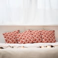 thumbnail image 3 of Ambesonne Floral Throw Pillow Cover 4 Pack, Red Poppy Flowers, 24", Red and White, 3 of 6
