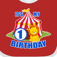 thumbnail image 4 of Inktastic Its My Birthday Circus Tent with Lion 1 Year Old Boys or Girls Baby Bib, 4 of 4