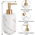 thumbnail image 4 of Kit 4pz Accesorios Para Baño Cerámica Jabonera Dispensador Porta Cepillo Vaso Blanco VIMI, 4 of 7