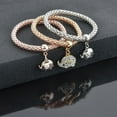 thumbnail image 3 of Women Statement Piece Tricolor Charm Bracelet Perfect for Gift, 3 of 7