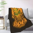 thumbnail image 2 of XMXT Flannel Warm Throw Blanket, Halloween Pumpkin Man Bedroom Decor Blankets for Bed Couch Living Room, 50 x 70 inches, 2 of 9