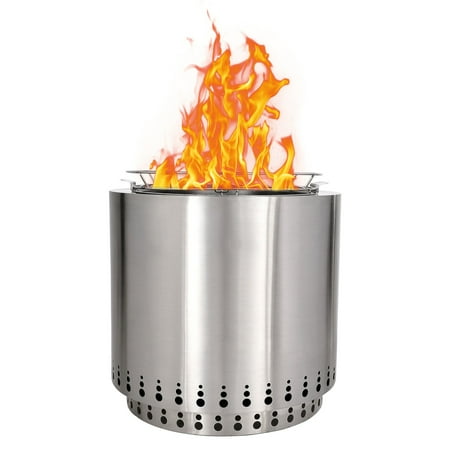 Sophia & William 17  Stainless Steel Portable Smokeless Fire Pit for Outdoor Fireplace Camping Cooking