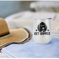 thumbnail image 4 of Yellowstone Official Get Ripped 12 OZ White Stemless Wine Tumbler, Stainless Steel Travel Cup|Lake Tumbler|Insulated with Leak Resistant Slide-Lock Lid, 4 of 7