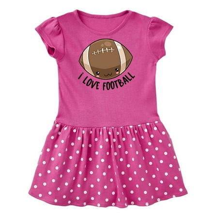 

Inktastic Cute I Love Football Gift Baby Girl Dress