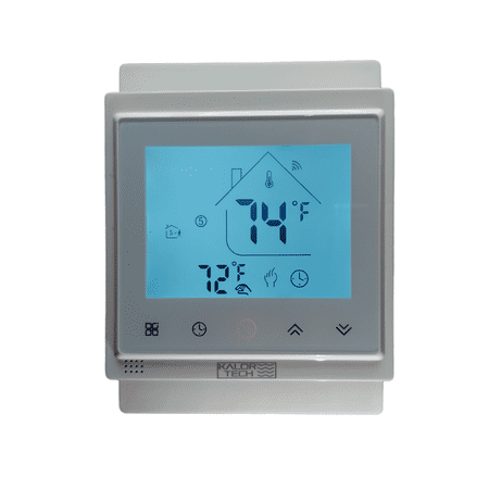 KALOR TECH Wi-Fi Smart Thermostat for Electric Baseboard Heaters, 120-240V Systems, Proprietary Wall Plate, LCD Fahrenheit Display, Compatible with Alexa, Google Home, Smart Life and Tuya App